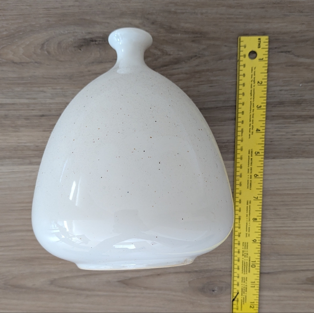 Ikea LIVSVERK White Speckled Vase Size 9”